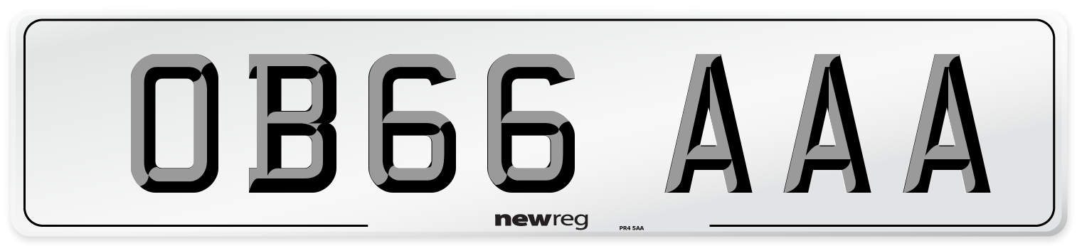 OB66 AAA Number Plate from New Reg